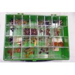 SECTION PLASTIC FLY BOX WITH A GOOD SELECTION OF VARIOUS FLIES