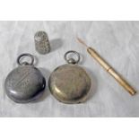 2 SILVER COIN HOLDERS ,