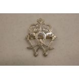 19TH CENTURY WHITE METAL LUCKENBOOTH BROOCH 5.