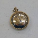 DIAMOND SET FOB WATCH IN CASE MARKED 585