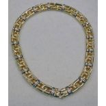 DECORATIVE NECKLACE MARKED 750 IN MAPPIN & WEBB BOXES 85GM