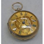 9CT GOLD OPEN FACED POCKET WATCH,