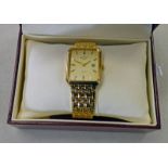 ROTARY WRIST WATCH WITH DATE & SWEEP SECOND HAND,