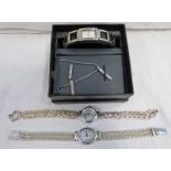 VIA LUCIA 181 WATCH SET WITH 2 DIAMONDS, EARRINGS,