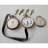 GUN METAL CASED POCKET WATCH, METAL CASE POCKET WATCH, CHROME POCKET WATCH,