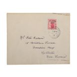 Scott Antarctic Expedition Postal Cover New Zealand 1d carmine postage stamp on envelope addressed