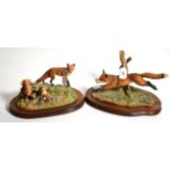 Border Fine Arts 'Leicester Fox', model No. L58 by Ray Ayres, limited edition 300/500, on wood