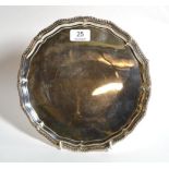 A circular salver, Barker Brothers Birmingham, 1951, 22.5cm diameter, 21.5ozt