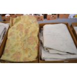 Vintage curtains in five boxes