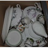 A quantity of tableware including Wedgwood 'Lilac' dinnerwares; and a Port Merion teaset