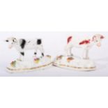 A Pair of Staffordshire Porcelain Figures of Cows, possibly Samuel Alcock, circa 1830,