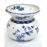 A Chinese Porcelain Spittoon, late 19th century, of ovoid form with flared neck, painted in