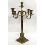 A Large Victorian Electroplated Five Light Candelabrum, Richard Hodd & William Linley, circa 1870,