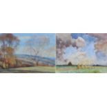Mark Senior NPS (1864-1927) ''Landscape, Hinderwell'' Pencil and watercolour, together with a