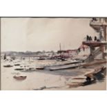 Charles Cundall (1890-1971) ''Burnham on Crouch Regatta'' Pencil and watercolour, together with