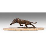 Gill Wiles (b.1942) Lioness Signed and numbered 11/11, bronze on a marble base, 12cm high Artist's