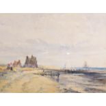 Charles Bentley O W S (1806-1854) ''The beach at Cullercoats'' Signed and dated 1843, pencil and