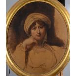 Attributed to George Henry Harlow (1787-1819) Unfinished portrait of Mary (nee Ricketts), Countess