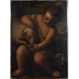 After the Carracci family (1557-1619) The infant St John the Baptist with the lamb Oil on canvas,