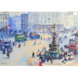 Walter Hayward-Young, called ''Jotter'' (1868-1920) ''Piccadilly Circus'' Signed, watercolour