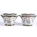 A Pair of Samson of Paris Porcelain Cache Pots, late 19th/early 20th century, in Chinese Export