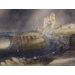 Henry Barlow Carter (1795-1867) Scarborough Castle Signed and dated 1834, watercolour, 30cm by 40cm