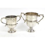 Military Boxing Interest: A Presentation Silver Twin Handled Cup, Charles Boyton & Son, London 1924,