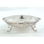 A George V PIerced silver Bowl, Barker Brothers, Sheffield 1916, circular with shaped rim and