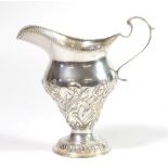 A Late Victorian Silver Cream Jug of George II style, Gibson & Langman, London 1896, inverted