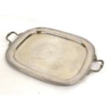 A Large George V Silver Twin Handled Tray, James Dixon & Son, Sheffield 1911, retailed by Finnigans,