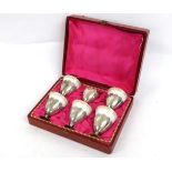 A Set of Six French Silver Turkish Market Zarfs, no makers mark, 1st Standard, circa 1900, with