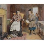 George Goodwin Kilburne RI RBA (1839-1924) ''With Mamma's Compliments'' Signed and dated (18)79,