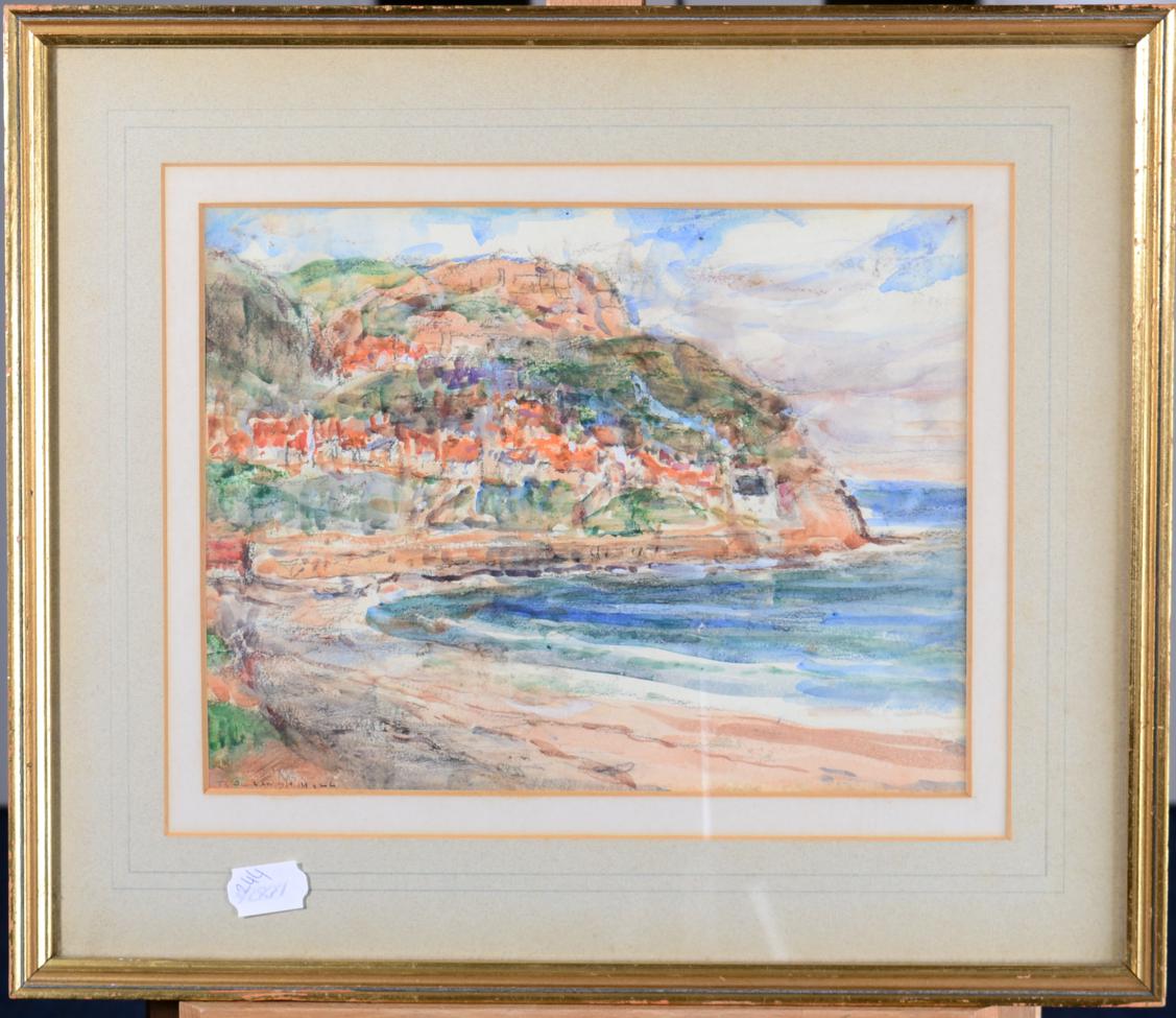 Rowland Henry Hill (1873-1952) View of Runswick Bay Signed, pencil and watercolour, heightened - Image 2 of 2