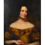 English School (19th Century) Portrait of a lady, possibly Mrs William Tindall Oil on canvas, 75cm