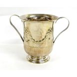 A George III Silver Twin Handled Cup, James Sutton & James Bult, London 1782, the body part fluted