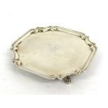 A Shaped Square Silver Salver, Mappin & Webb, Sheffield 1930, the centre engraved with the initial