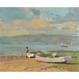 Walter Gilbert Wiles (1875-1966) Seascape,The Strand, Cape Town Signed, oil on board, 32cm by 40cm