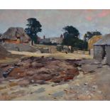 James William Booth RcamA (1867-1953) Thorpes Farm, Scalby Signed, inscribed and initialled verso,