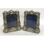 A Pair of Late Victorian Silver Photograph Frames, William Comyns, London 1897, of pierced scrolling