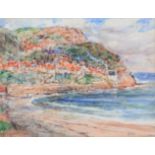 Rowland Henry Hill (1873-1952) View of Runswick Bay Signed, pencil and watercolour, heightened