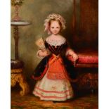 John Bridges (act.1818-1854) ''Little Betsie'' Signed and dated, oil on panel, 29cm by 24cm