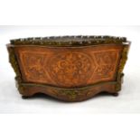 A Louis XV Style Kingwood, Tulipwood and Marquetry Inlaid Planter, late 19th century, of