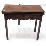 A George III Mahogany Double Foldover Tea and Card Table, 3rd quarter 18th century, of rectangular