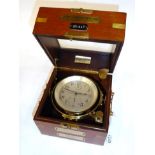 A Mahogany Two Day Marine Chronometer, signed Hamilton, Lancaster, PA, USA, second quarter of the