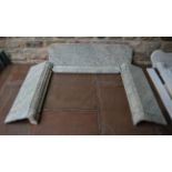 A Victorian Green Veined Marble Chimneypiece, with rectangular top, 107cm wide