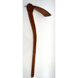 A Mahogany Shop Sign, mid 19th century, in the form of an adze, 80cm long
