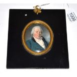Robert William Satchwell (fl.1793-1818): A Miniature Bust Portrait of Mr Buck (?), wearing a white