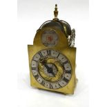 A Lantern Form Hook and Spike Alarm Wall Timepiece, signed Jno Silke, Elmsted, mid-18th century