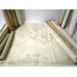 Large Scale Ordnance Survey Maps, a quantity including Bishop Auckland/Shildon, 1859 (6 inch to