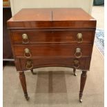 A Regency Mahogany Metamorphic Writing Table, in the manner of Gillows, early 19th century, with two